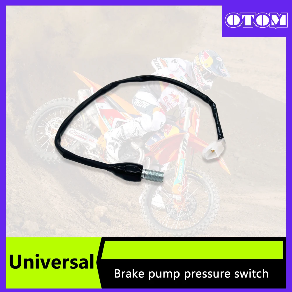 OTOM Motocross Hydraulische Remschakelaar M8 x 1,25 mm Signaallichtcontroller Aan-uitkabel Ijzer Metaal Universele off-road motorfiets