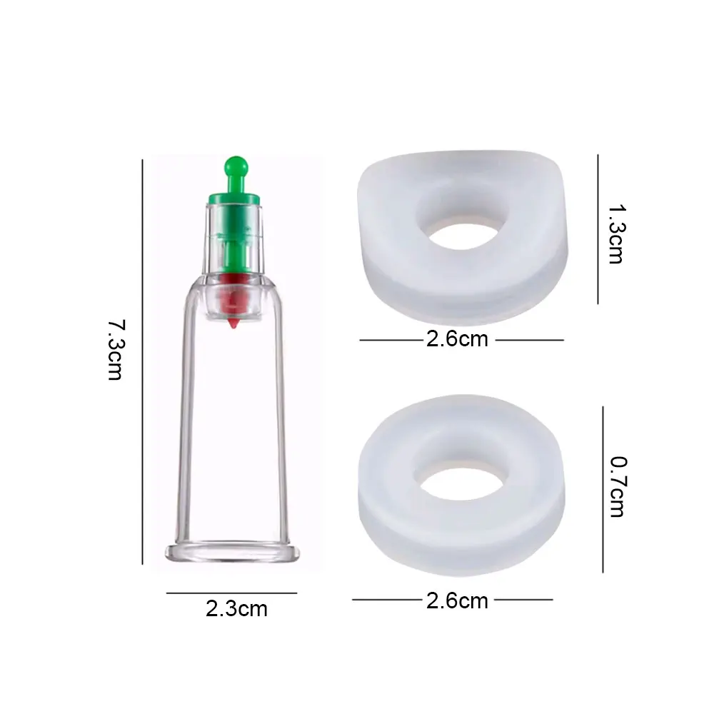 Finger Massage Cupping Cup Vacuum Cans Cupping Tool Chinese Plastic Cup Finger Jar Mouth Rubber Ring Silicone Health Care