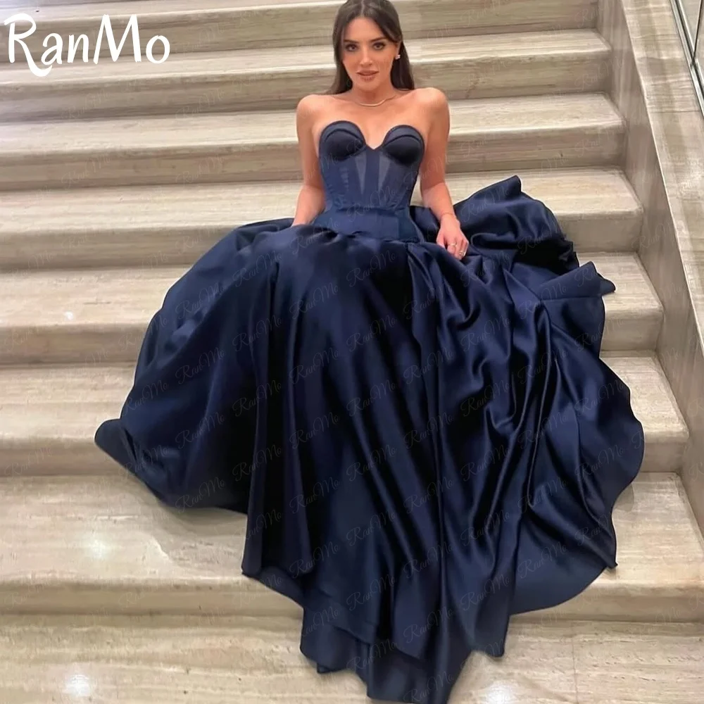 Ranmo 2025 Formal A-Line Prom Evening Dresses Sweetheart Floor Length Night Party Dress Sexy Long Cocktail Prom Gown Customized