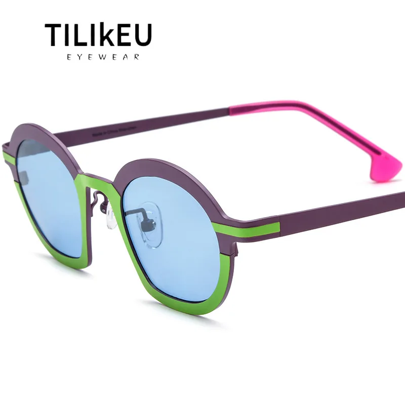 

2025 Fashion Pure Titanium Women Cat eye glasses Polarized Sunglasses Personality Men Driving Fishing Anti-Reflective UV eyewear
