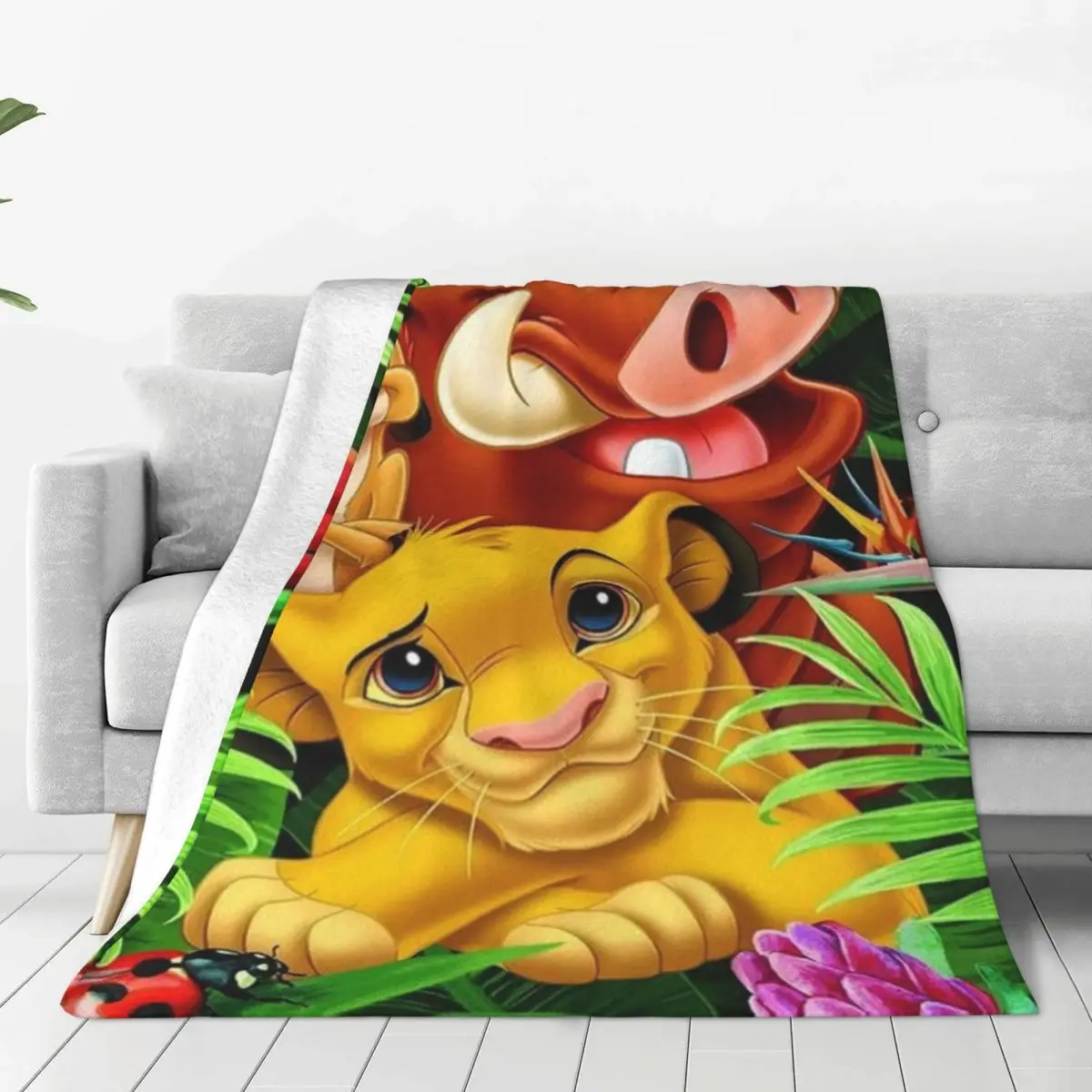 

Одеяло «Король Лев» TIMON PUMBAA на заказ, теплое флисовое мягкое фланелевое одеяло для постельного белья, дивана, дома, весны