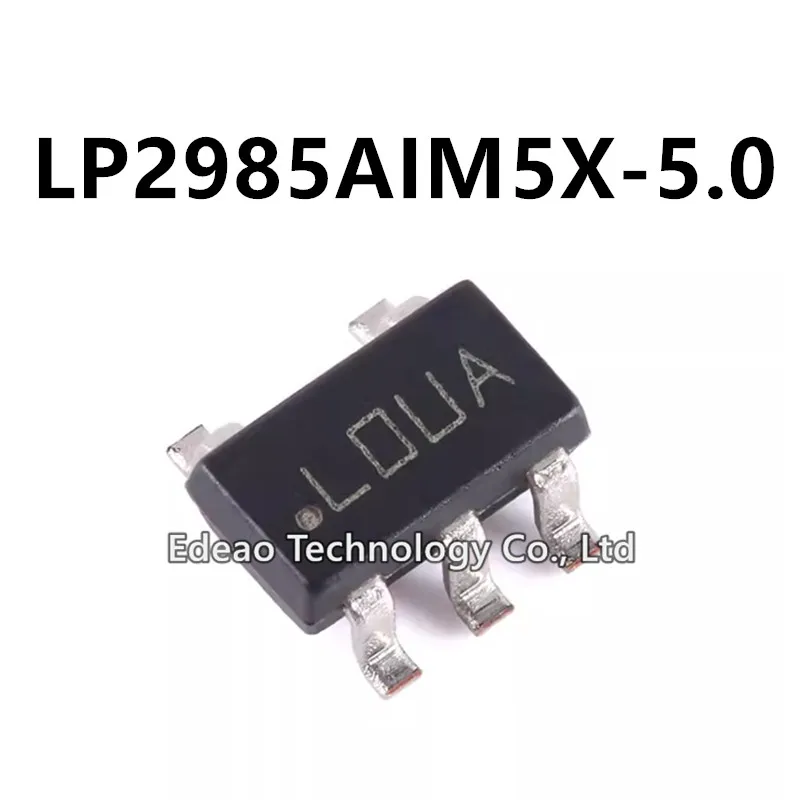 

10-100 шт./партия, LP2985AIM5X-5.0/NOPB SOT23-5 LP2985AIM5-5.0 LP2985AIM5X LP2985AIM5 LP2985A SMD Marking:LOUA L0UA