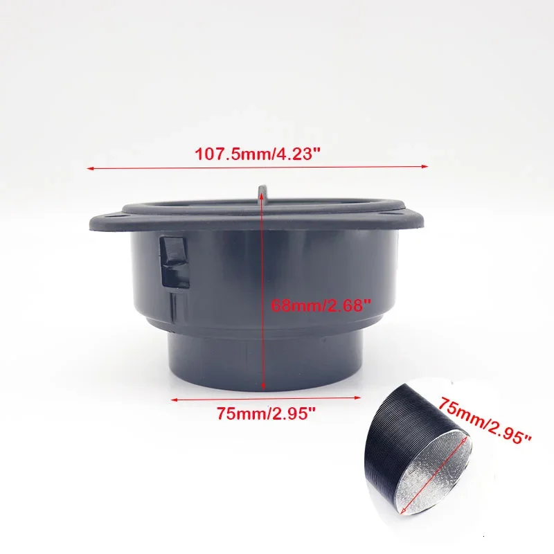 75mm / 60mm/42mm podgrzewacz wysokoprężny przewód rura wąż przewód powietrzny odpowietrznik wąż wylotowy klip dla Webasto Eberspach Diesel ogrzewanie postojowe