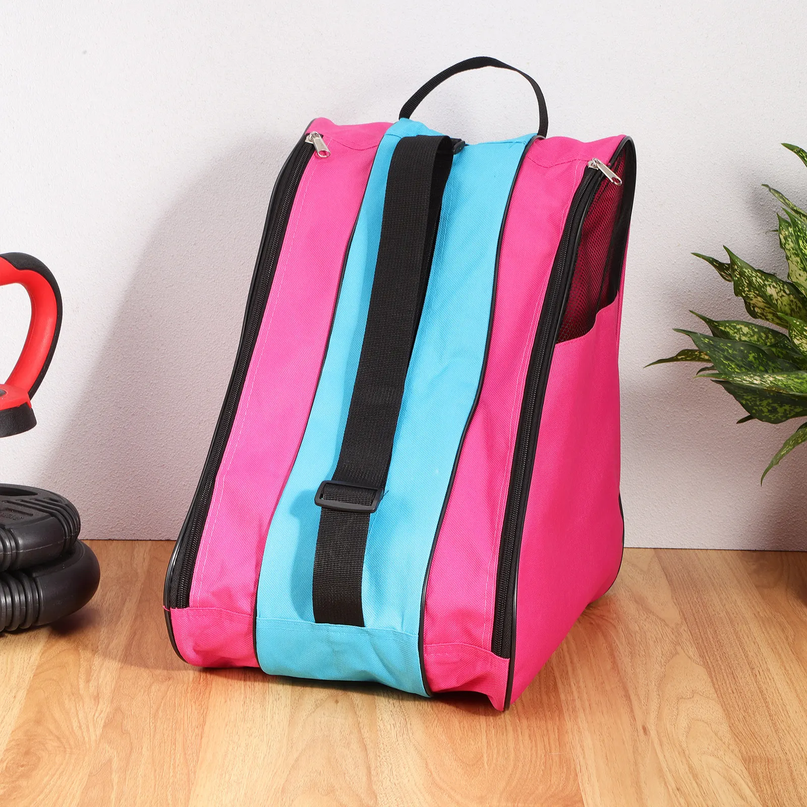 

Roller Skate Backpack Kids Skating Bag Minimalist Design Spacious Ice Skating Bag Fits Inline Skates Protective Gear Boys Girls