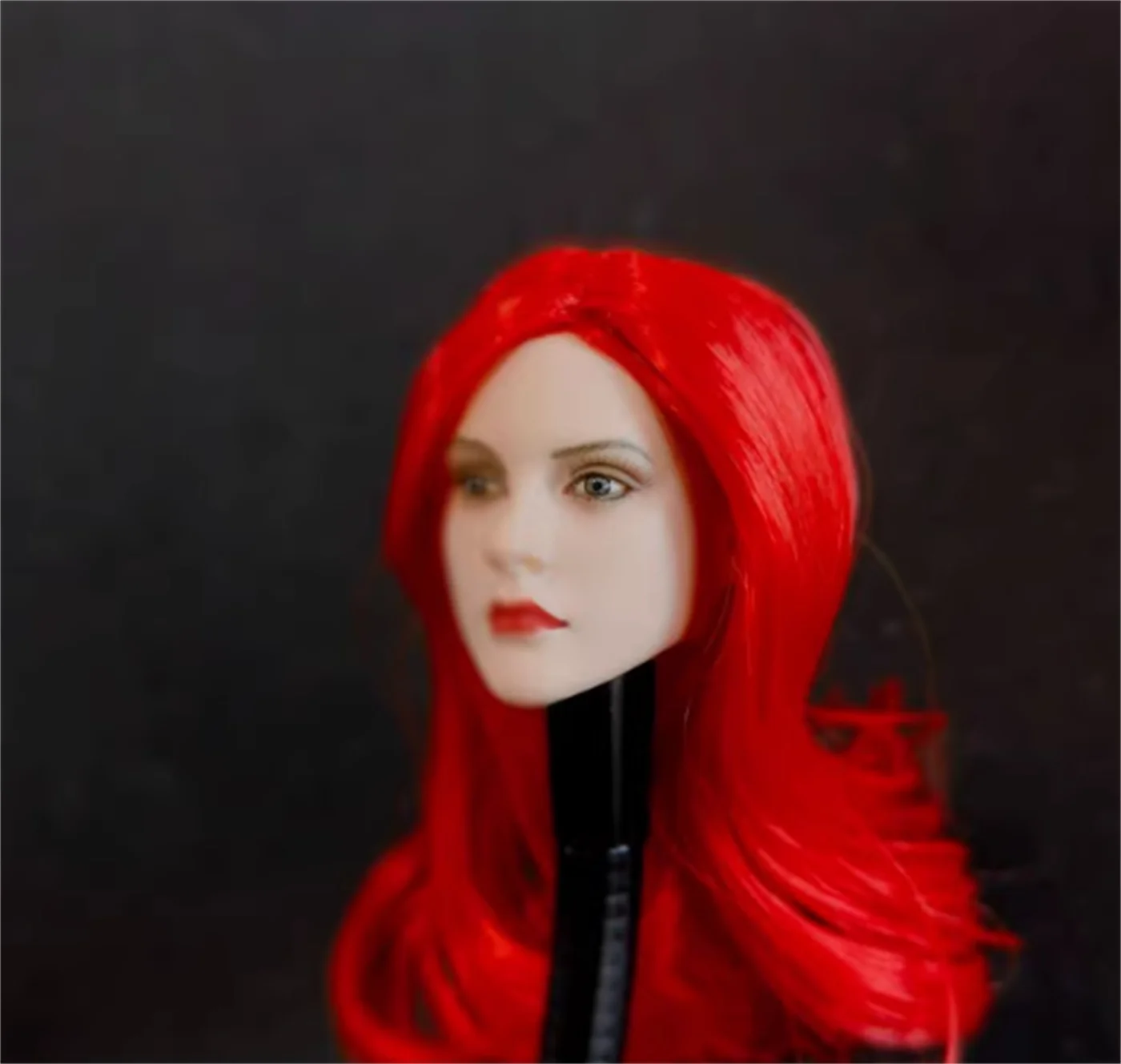 1/6 Red Hair Beauty  Head Sculpt Planted Hair r For 12inch  TBleague Phicen  Action Figure Model toys