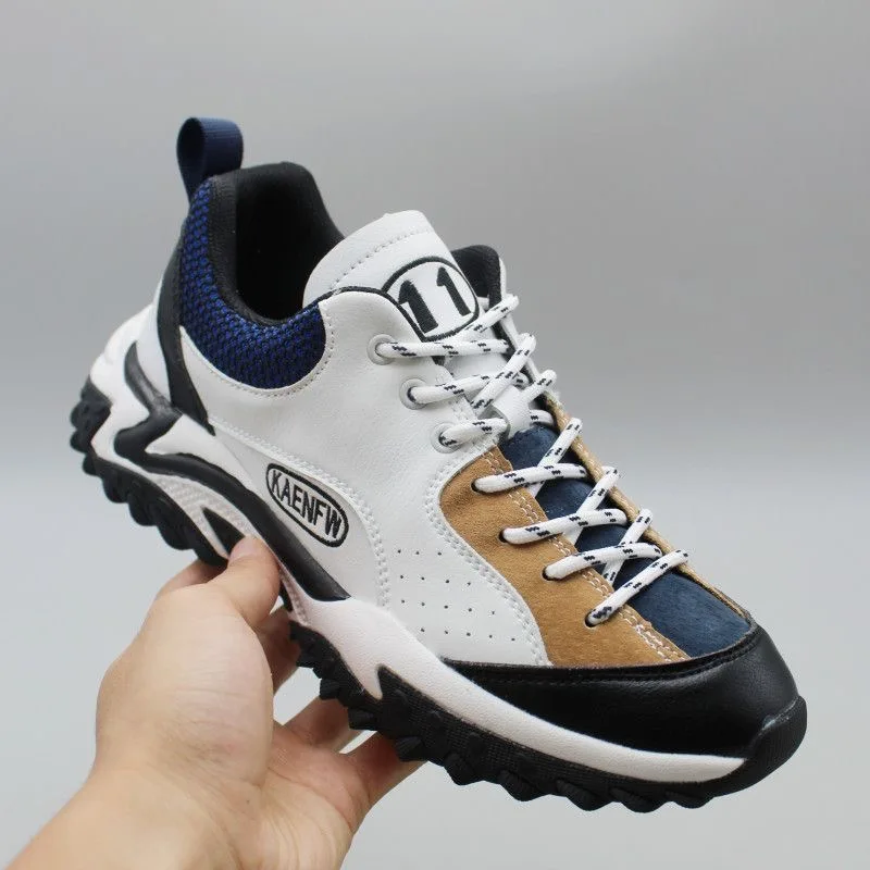 

Новинка 2024 года, мужские кожаные кроссовки для спорта и отдыха, мужские противоскользящие прогулочные кроссовки, мужская уличная обувь для спортзала