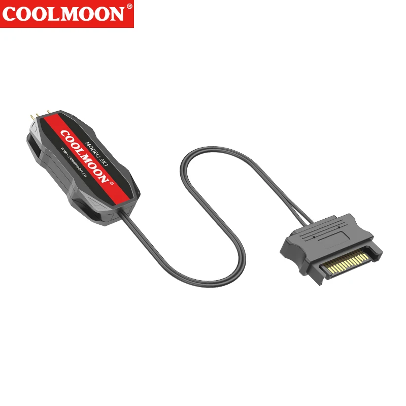 5V 3Pin ARGB Controller Naar SATA LED Kleur Intelligente Fan Mini Controller HUB Adapter voor PC Fan Koelventilator licht Strip Adapter