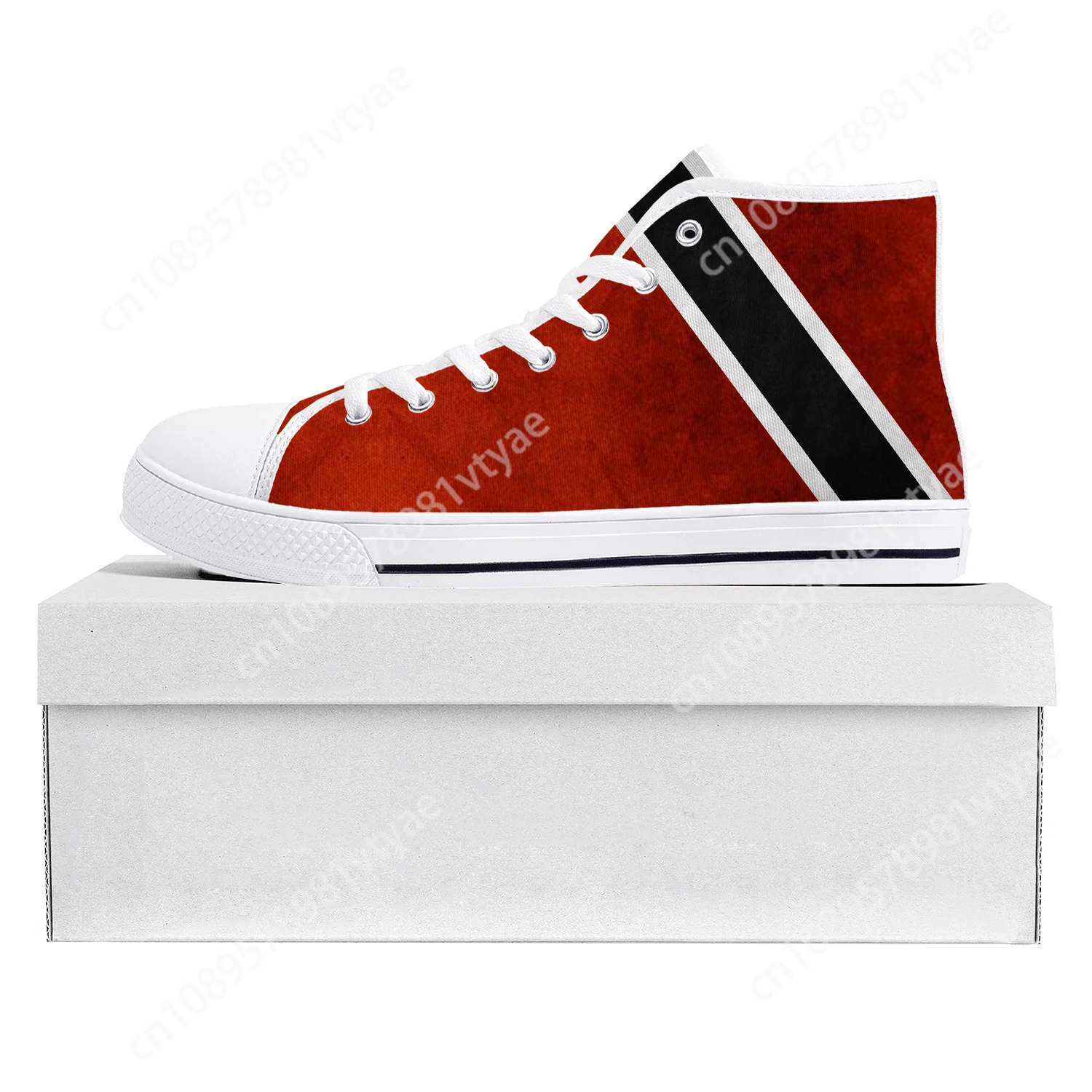 Trinidad and Tobago Flag High Top High Quality Sneakers Mens Womens Teenager Canvas Sneaker Casual Couple Shoes Custom Shoe