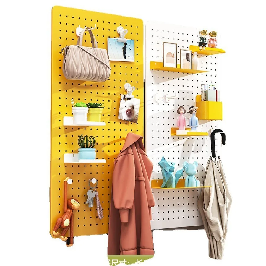 

Wall hole board 6mm round hole desk living room entrance wall hole board multi-functional colorful DIY manual storage