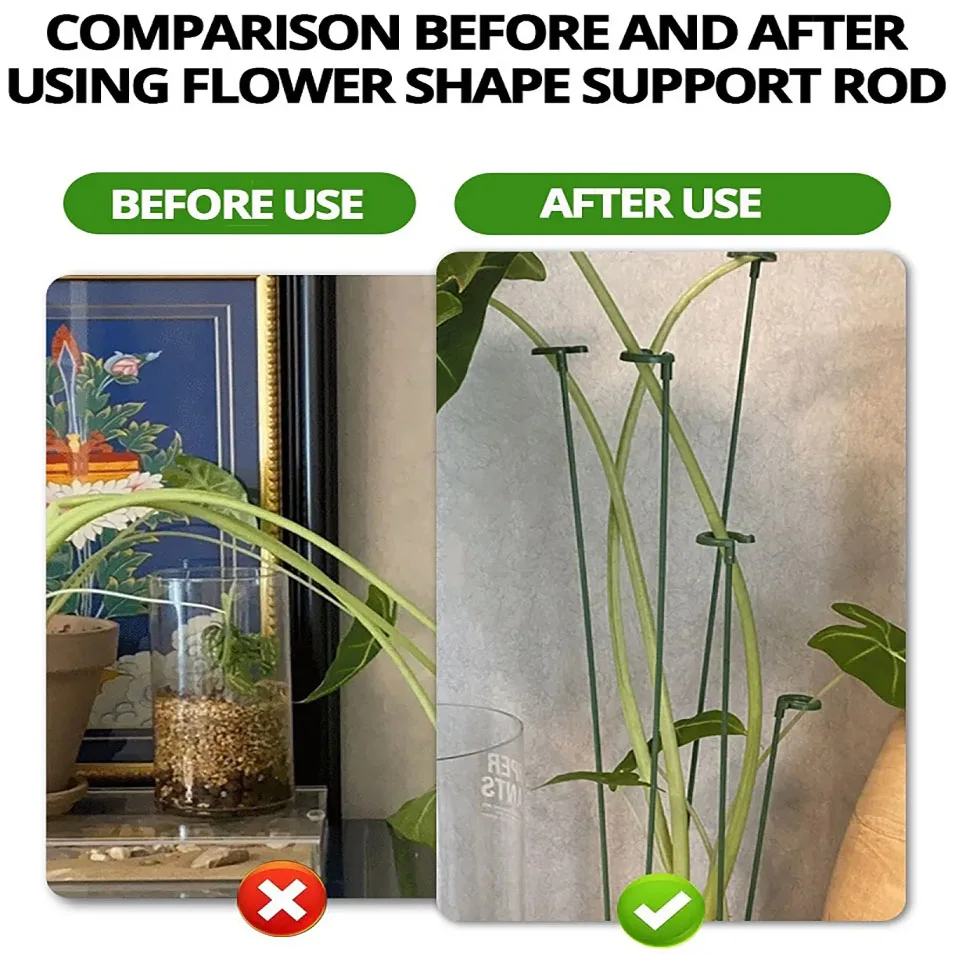 5/10 szt. Rośliny obsługuje Rod wielokrotnego użytku stały kij do roślin stojak sztuczne kwiaty wspornik wspinaczkowy akssezory ogrodnicze