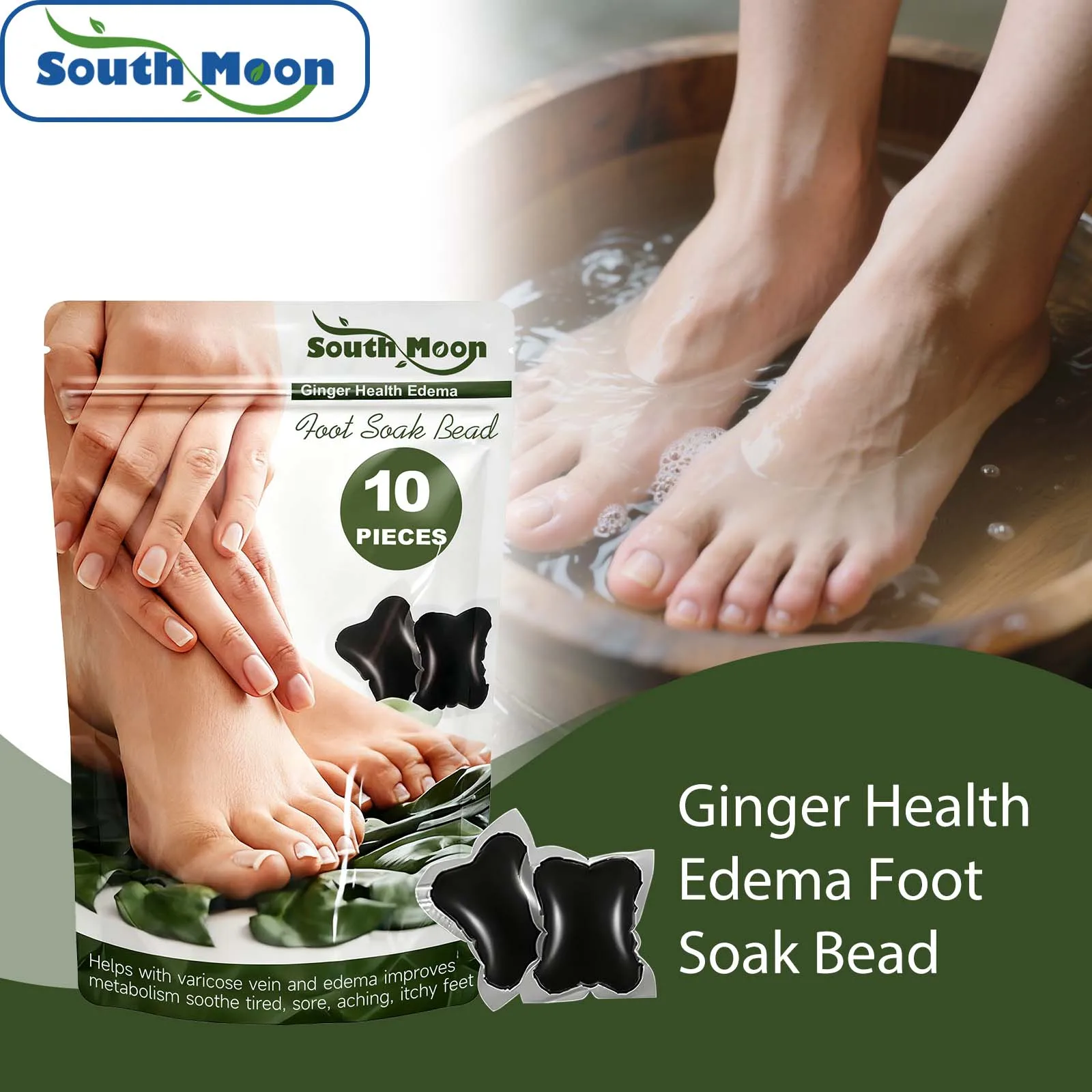 Foot Cleansing Soak Gel Lymphatic Drainage Promote Blood Circulation Improve Sleep Body Shaping Slimming Herb Detox Foot Bath