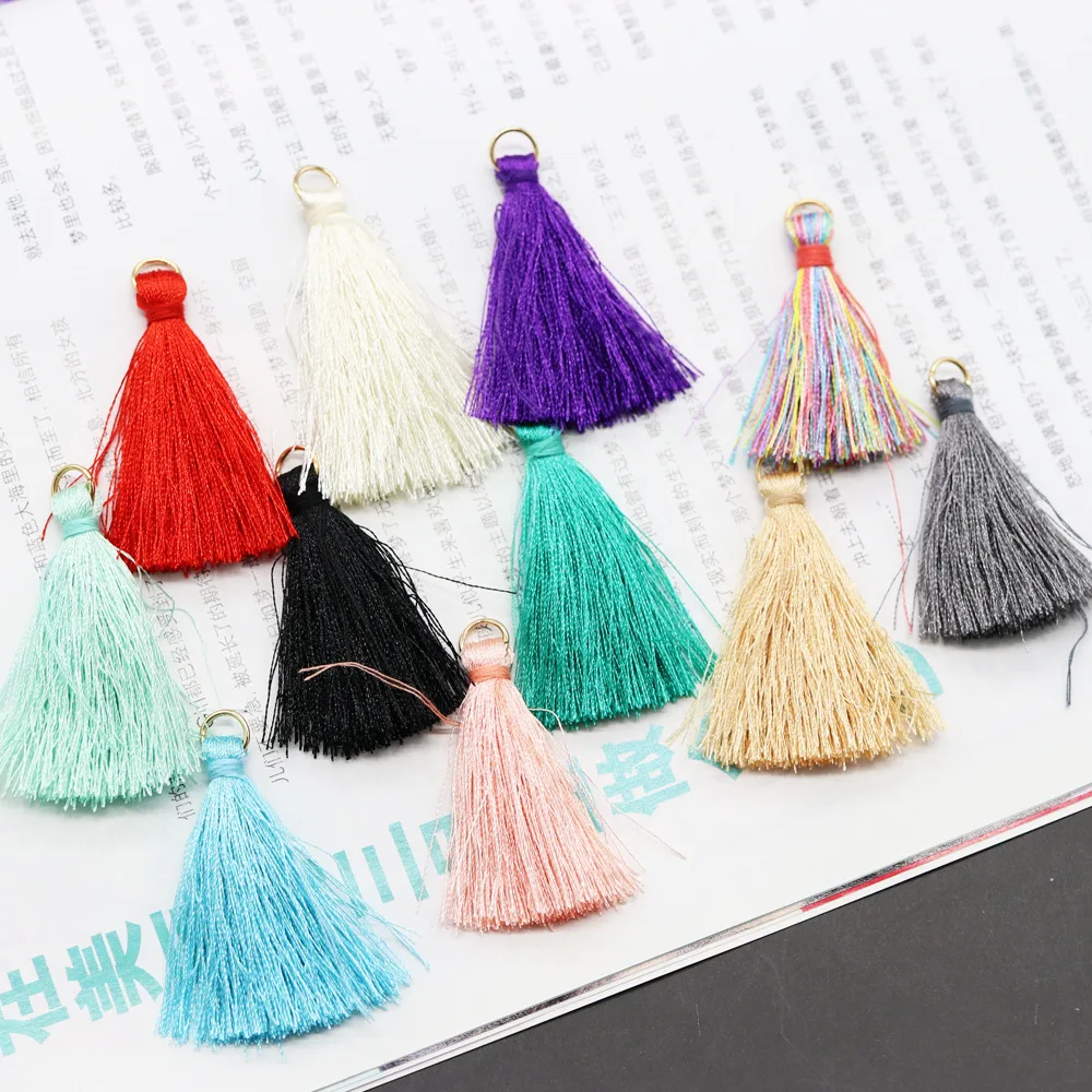 10 Pcs/lote Multicolor Polyester Cotton Tassels Jewelry Accessories DIY Bracelets Necklace Earrings Materials Women Jewelry