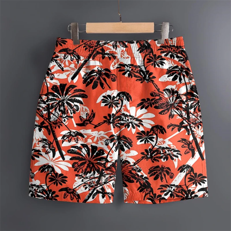 

Летние мужские шорты с 3D принтом кокосовой пальмы, пляжные шорты для плавания с эластичной резинкой на талии, спортивные шорты, мужская одежда, быстросохнущая