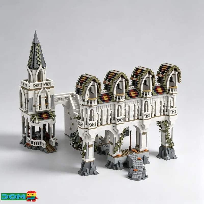 3761 Parts Medieval Elven Castle Architecture Custom Building Blocks Creative Model Diy Assembly Educational Toy For Collectors
