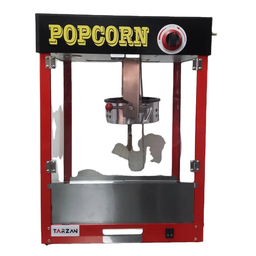 New Red Roof Commercial Electric Popcorn Machine 8oz Kettle Customized Maker 1400W 1 Year Warranty