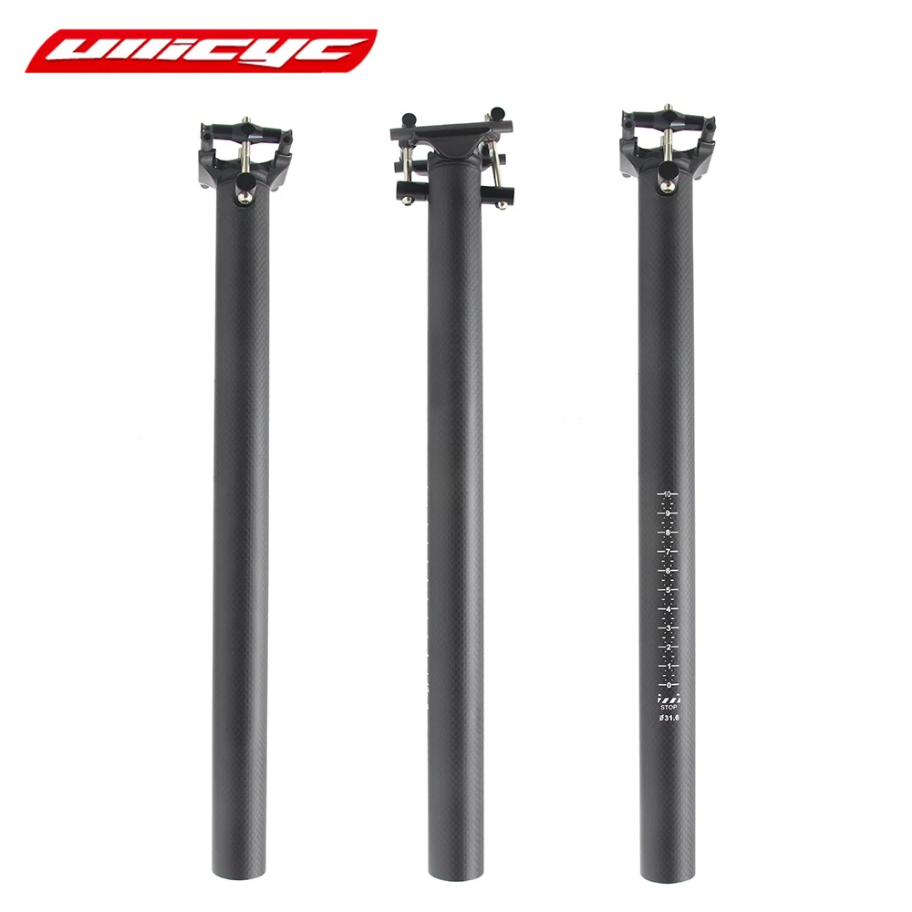 

Складной подседельный штырь для велосипеда, 0 градусов, матовый, 3K, глянцевый подседельный штырь для велосипеда из углеродного волокна, 31,8 мм, 33,9 мм, 34,9 мм x 400 мм