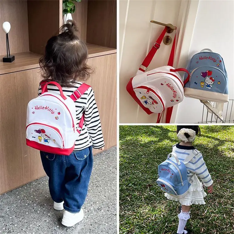 

Sanrio Hello Kitty Children Backpack Student Schoolbag School Supplies Girl Kawaii Anime Cartoon Fashion New Style Casual Bag