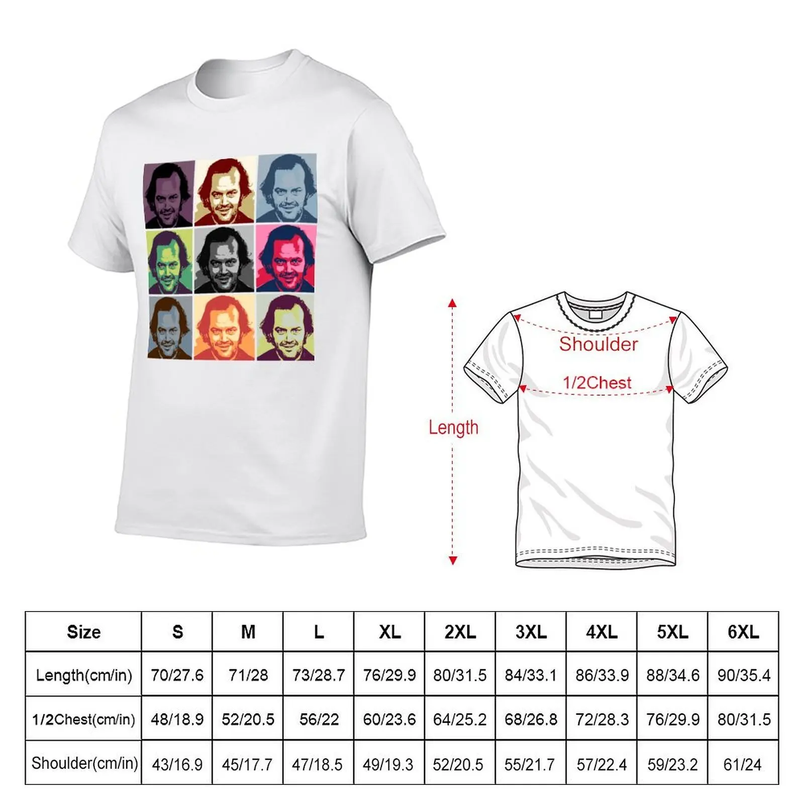 Jack Nicholson Torrance Shining Iconic Pop Art T-Shirt topping anime figures men t shirt