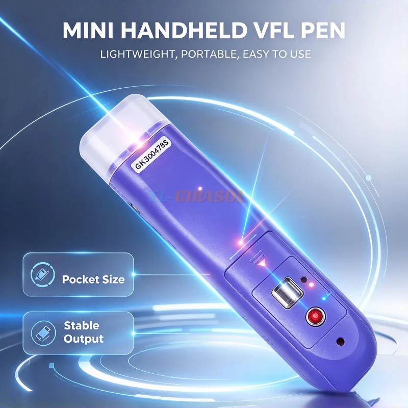New Upgrade ALK-3003 Mini Handheld VFL Visual Fault Locator Fiber Optic Red Light Pen FTTH Breakpoint Testing Tool