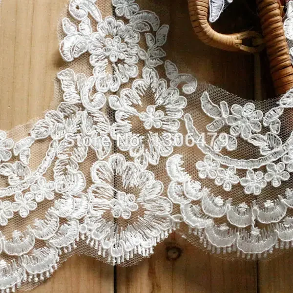 3Meters/lot Border   Lace fabric Wedding Dress Accessories Lace Trim 20cm RS1210