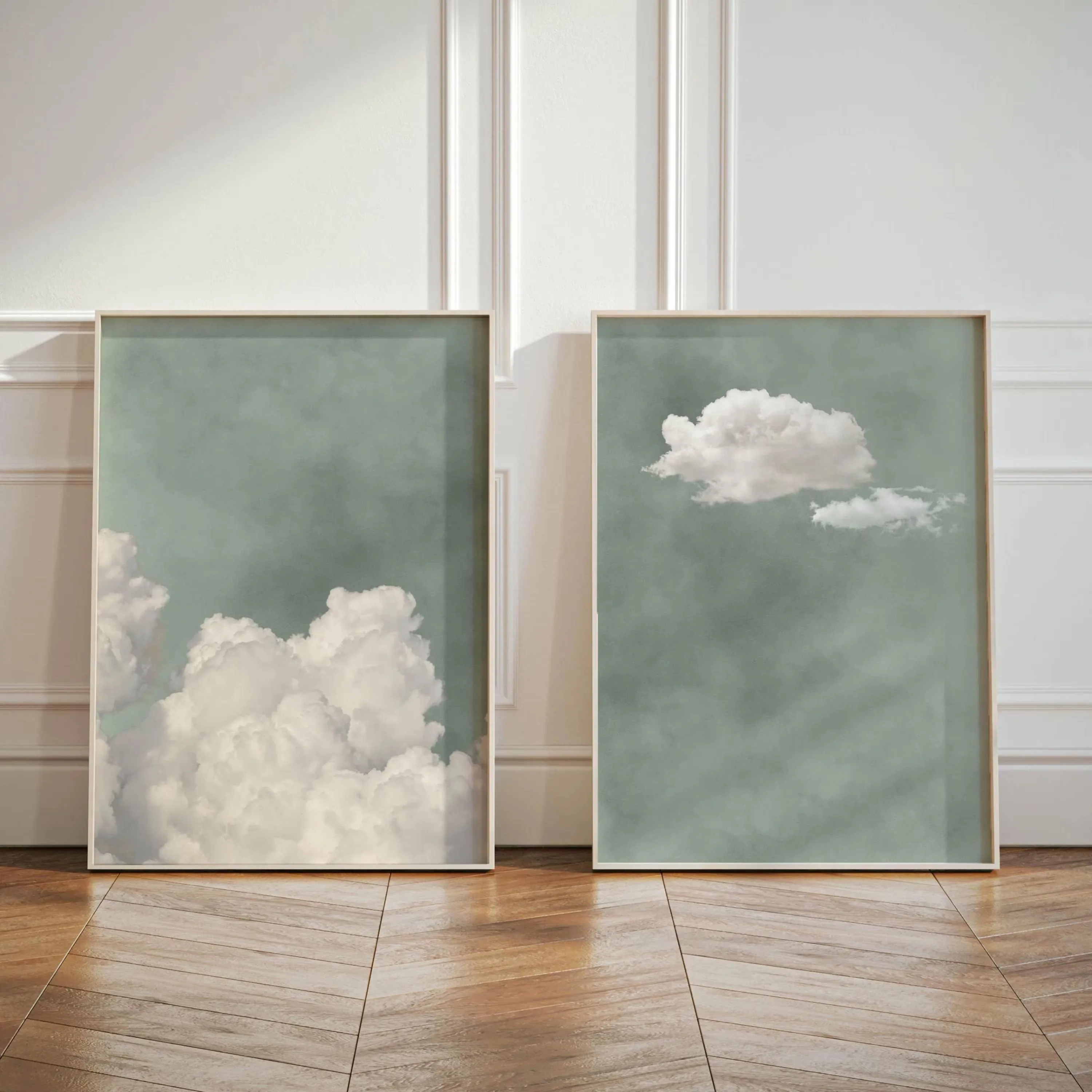 Abstraktes blaues Wolken-Wandkunst-Poster, minimalistischer Himmel, maximale Kompromise, Leinwanddruck für moderne Wohnzimmer- und Heimdekoration, Geschenke