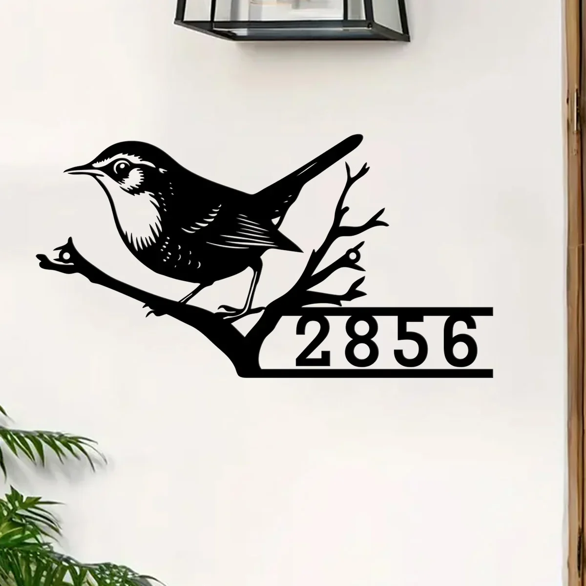 Custom Personalized Blue Wren House Number, Blue Wren Home Number Metal Wall Sign, Blue Wren Bird Outdoor House Address