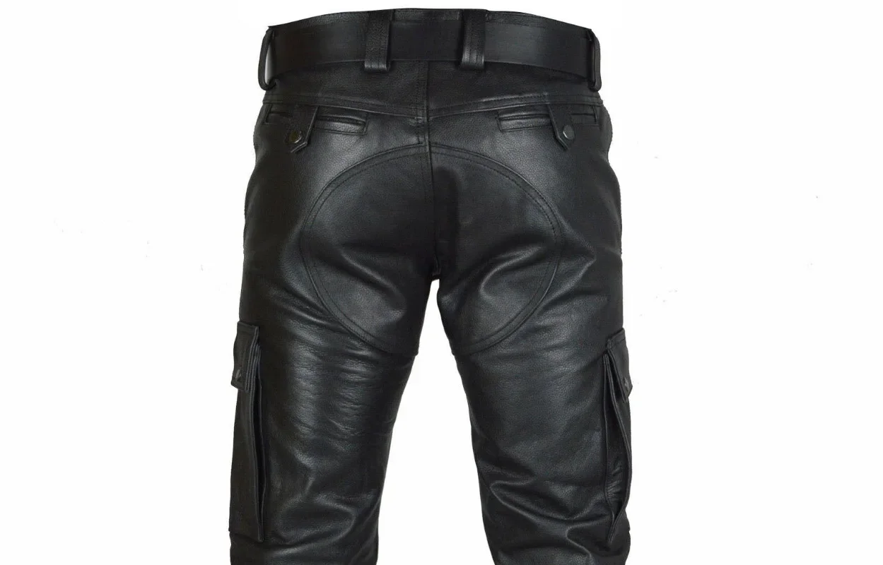 Pantalones impermeables de cuero sintético mate para hombre, pantalones tácticos militares de PU negro para exteriores, senderismo