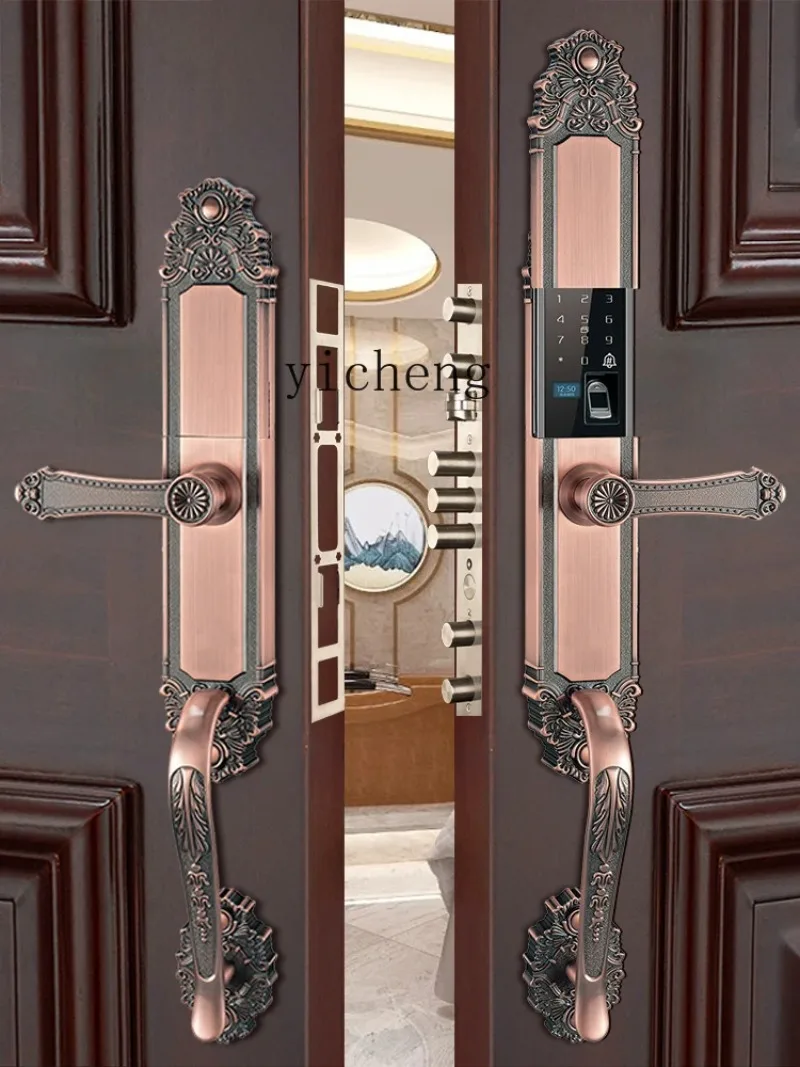 C19- Villa Door Fingerprint Lock Household Anti-Theft Double Door Password Lock High-End Household Smart Lock