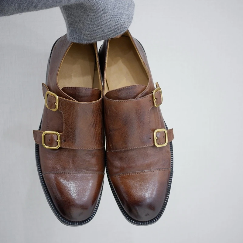 Maxdutti England Minimalistische Vintage Leren Schoenen En Mode Zachte Hoefijzer Platte Schoenen Mocassin Leren Schoenen Vrouwen