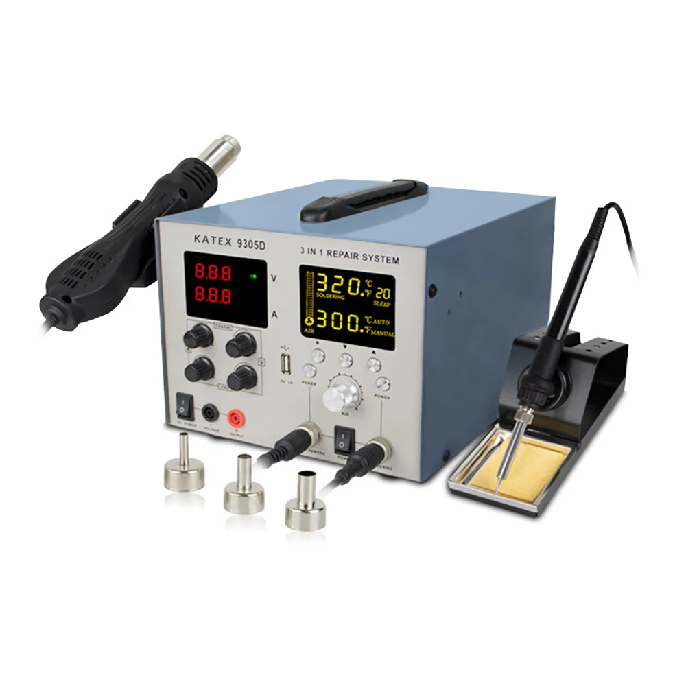 

220V Hot Air Gun Soldering Iron 800W Desoldering Station With Power Supply 30V 5A Adjustable Temperature Repair Tools 9035D