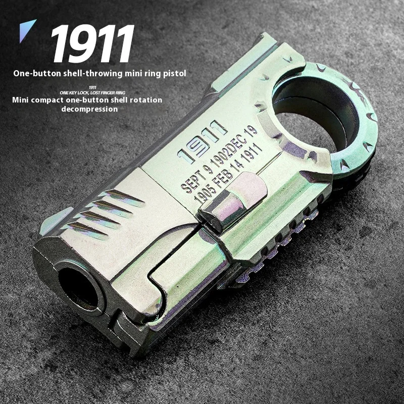 Black Tech Metal Fidget Spinner Giocattolo antistress Scheda Edc Spingendo l'anello per le dita Giocattolo a mano Giocattolo per piccoli oggetti