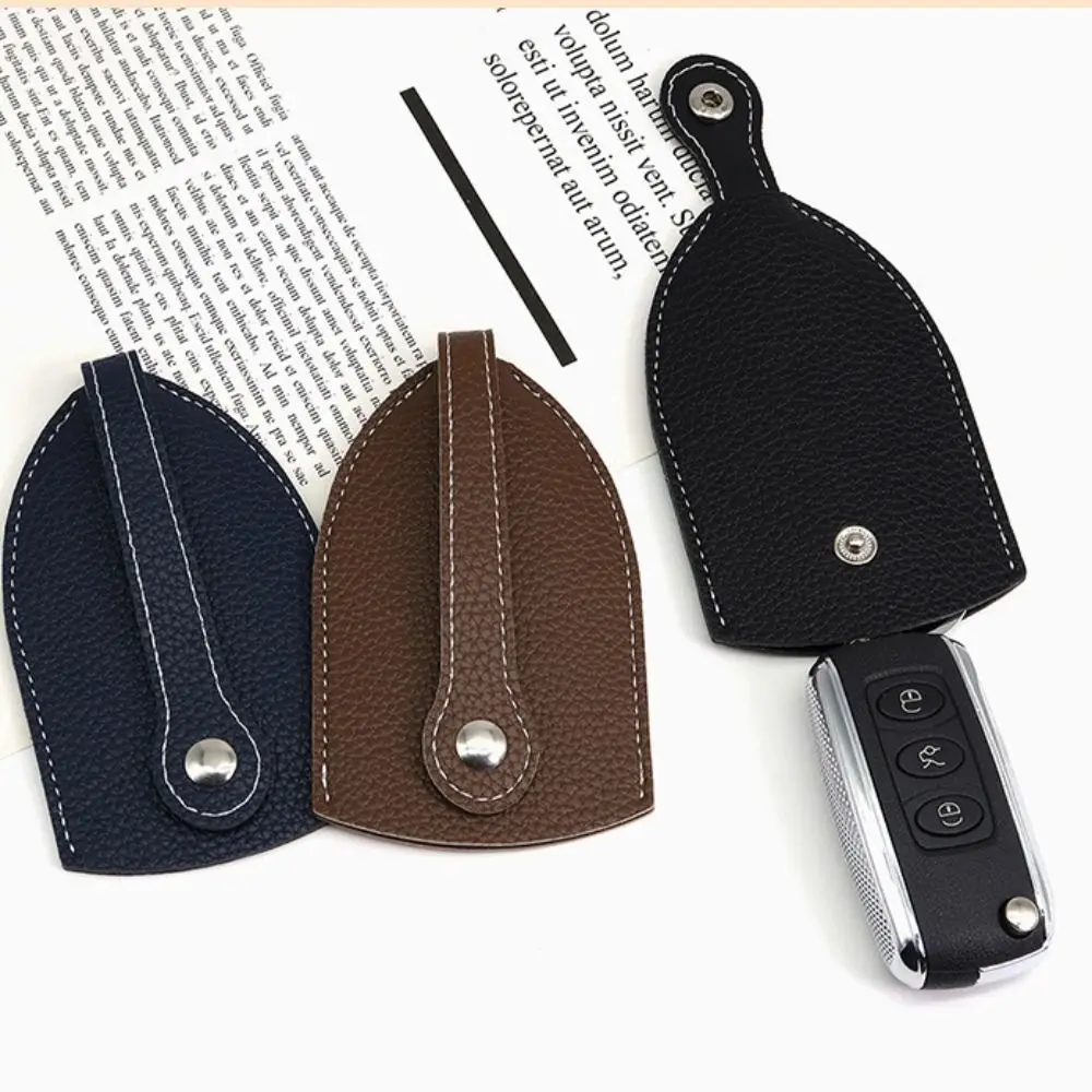 Creative Pull Type Key Bag Mini Portable Keychain Pouch Leather Key Holder Case Key