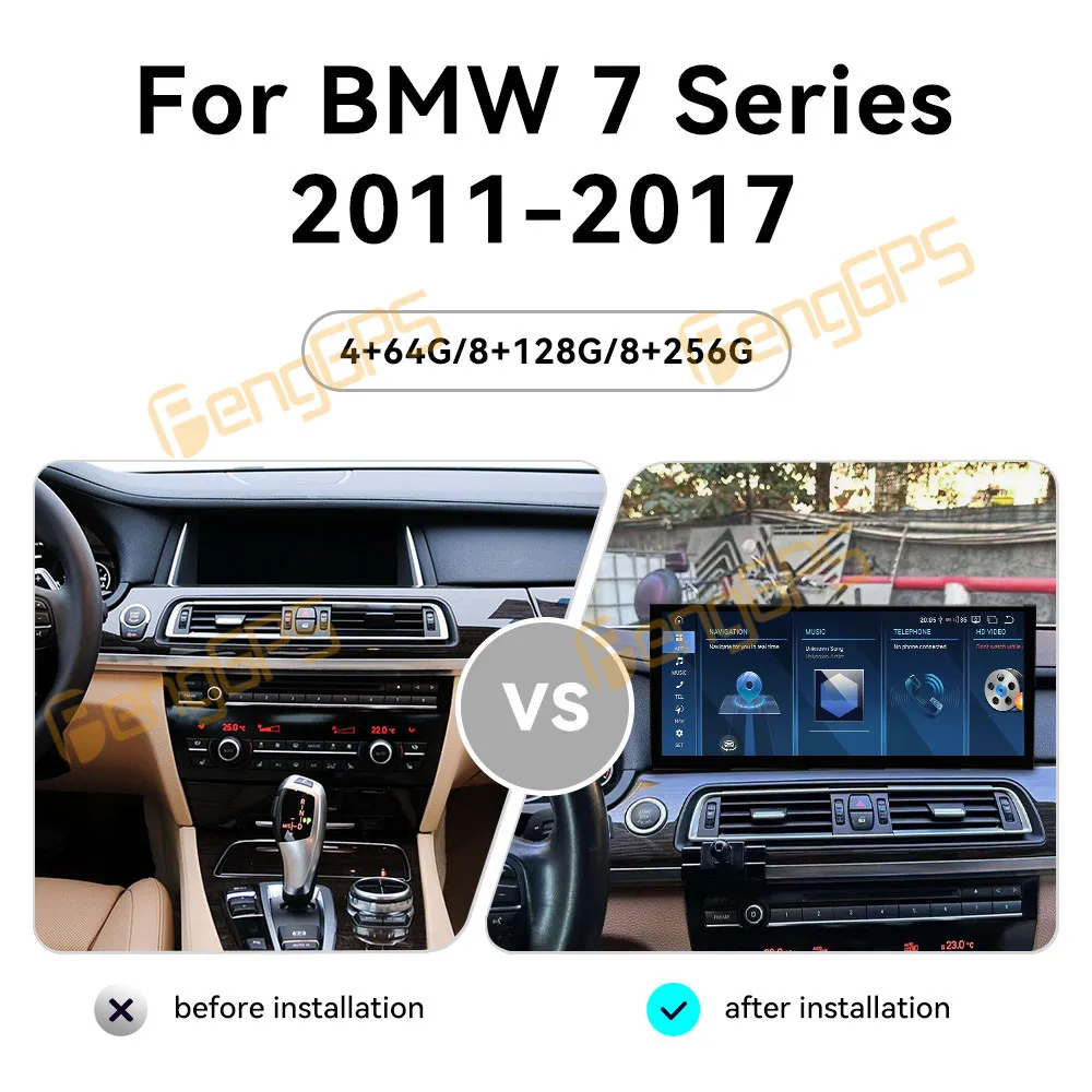 

15.8" Android 14 CarPlay Car Radio For BMW 7 Series 2011-2018 AI Touch Screen Multimedia Player GPS Navigation Car Accessories