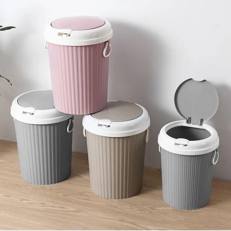 Toilet Kitchen Garbage Bin Bathroom Modern Fashion Cute Waste Bin Big Aesthetic Design Lixeira Banheiro Household Cleaning Gift