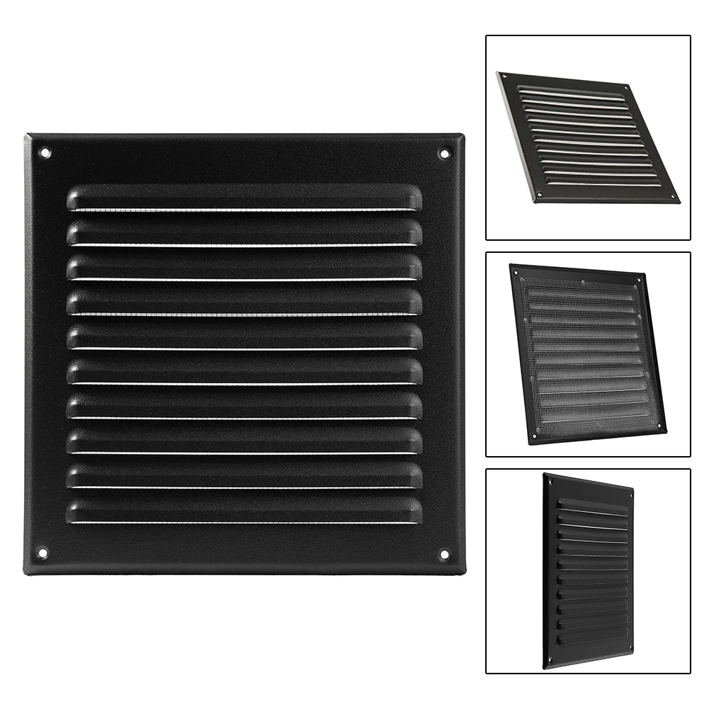 1Pc Air Vent 100-400mm Aluminum Louver Vent Grille Cover Square/rectangle Vent Insect Screen Cover For Kitchen Bathroom