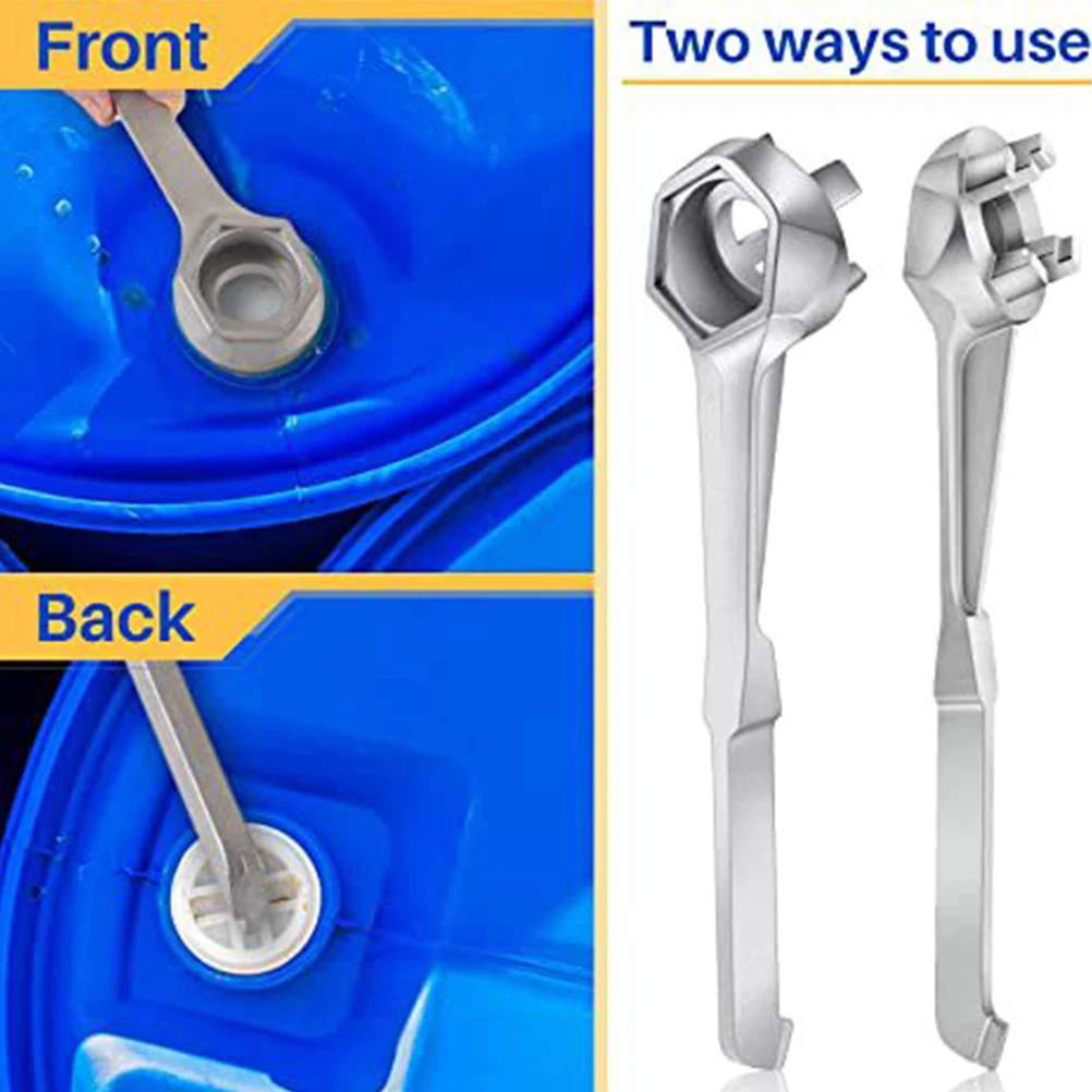 

Aluminum Bung 55 Gallon Drum Opener Sturdy Large Large Wrench Lid Remover Professional Barrel Tool Metal H Tool