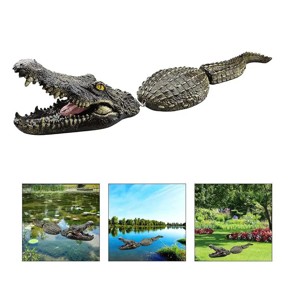 

Crocodile Floating Ornament, Pool Crocodile Decoy, Garden Pond Crocodile Statue, Realistic Alligator Water Decoy 80*12.5*12CM