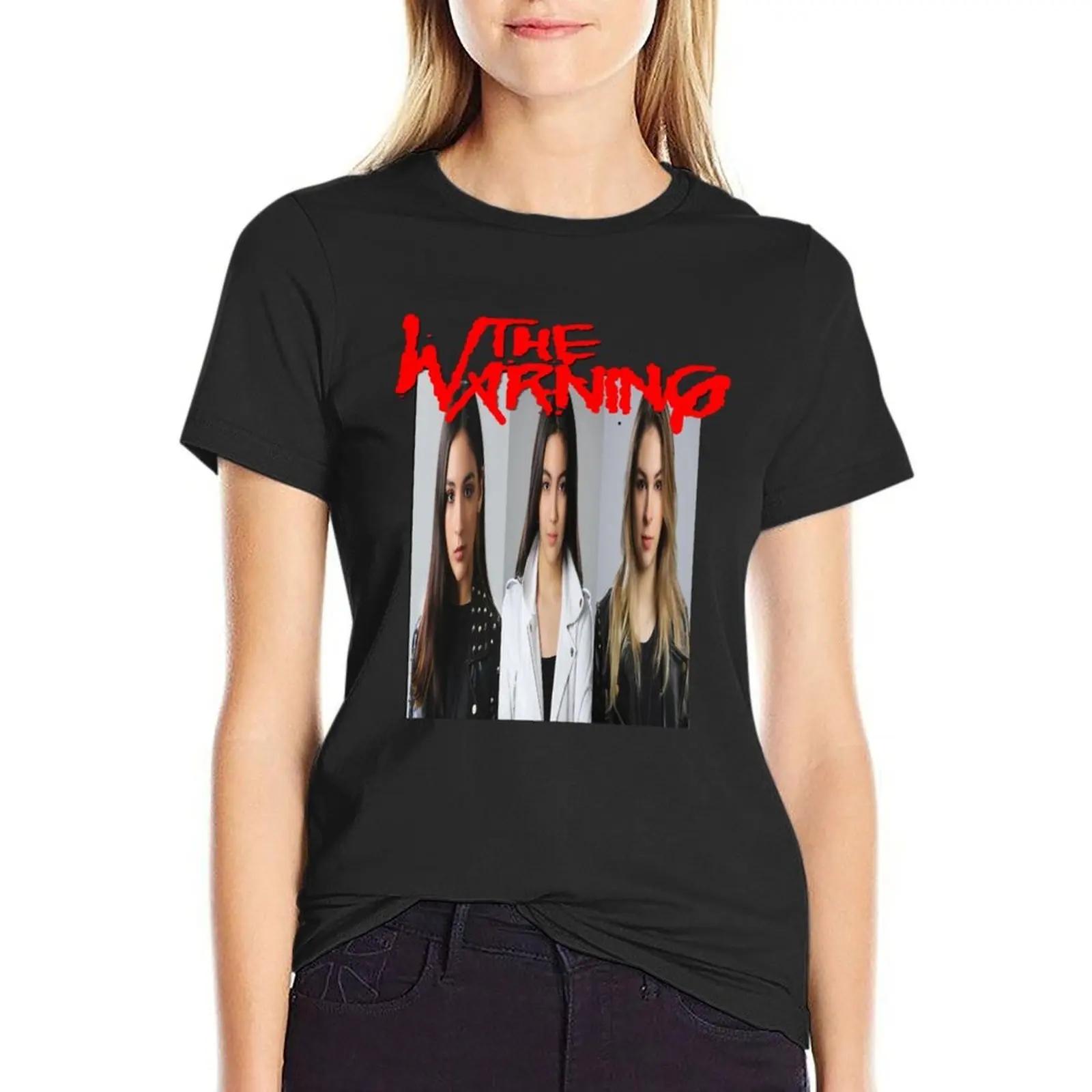 

the warning band is the best T-Shirt lady clothes tees customizeds t-shirts for Women cotton