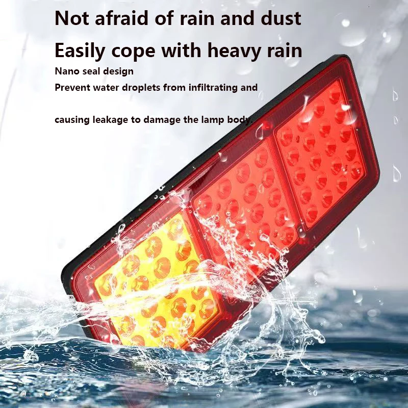2 قطعة 12 فولت/24 فولت سيارة مقطورة الشاحنات أضواء خلفية سيارة LED الخلفية الذيل ضوء تشغيل بدوره إشارة المصابيح الخلفية شاحنة حافلة الضوء الخلفي أجزاء