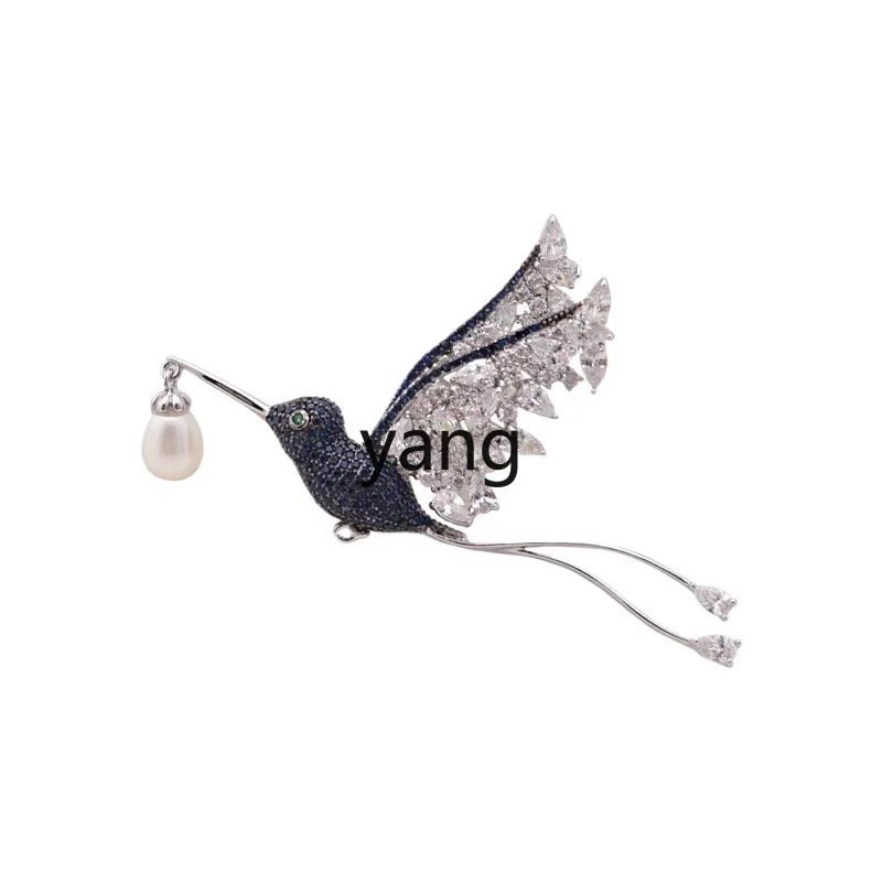 

LMM Free Smart Hummingbird Accessory Pin Austrian Bright Crystal Bird Brooch