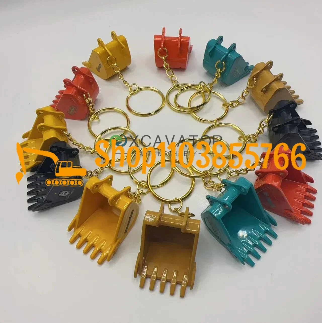 Portachiavi con ciondolo per escavatore per Komatsu Sany XCMG KOBELCO DOOOSAN HiItachi Liugong John Deer Bobcat Kubota KATO Takeuchi