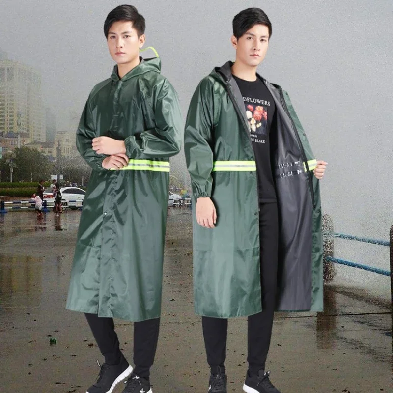 Long Raincoat Rain Poncho One-piece Raincoat Construction Riding Labor Protection Raincoat Oxford Cloth Reflective