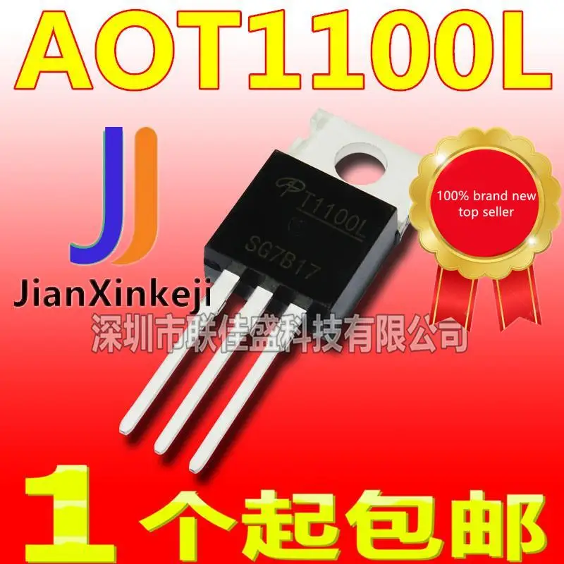 

10pcs 100% orginal new in stock AOT1100L field effect MOS tube N channel 100V 130A TO-220 T1100L