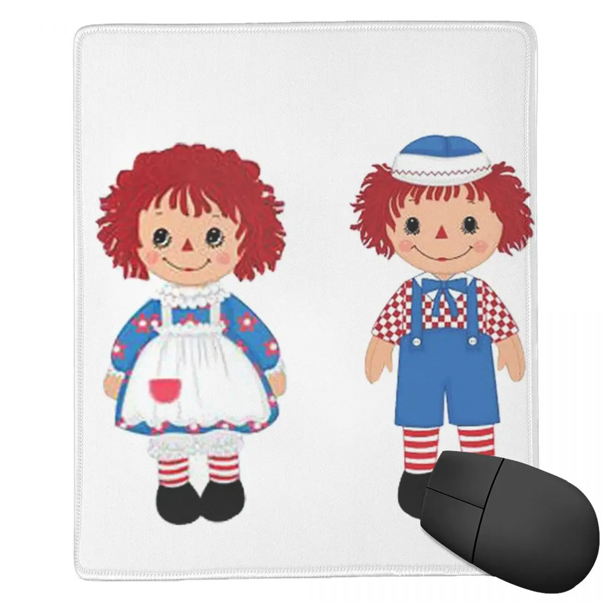 Tapis de souris Raggedy Ann et Raggedy Andy, tapis de clavier pour ordinateur, tapis de souris pour joueurs, tapis de bureau pour PC et ordinateur portable, accessoires de bureau.