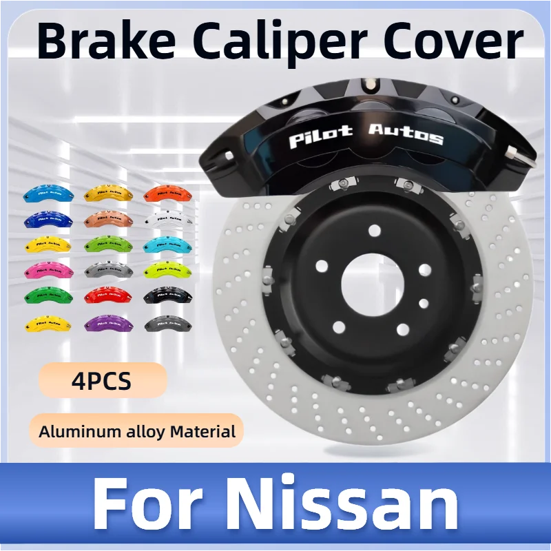 Cubierta de Caliper de Freno de Aluminio para Autos Nissan, Compatible con Navarra, Paladin, X-TRAIL, Teana, Terra, Patrol, Qashqai, Sylphy, SUNNY, Aprio, Leaf