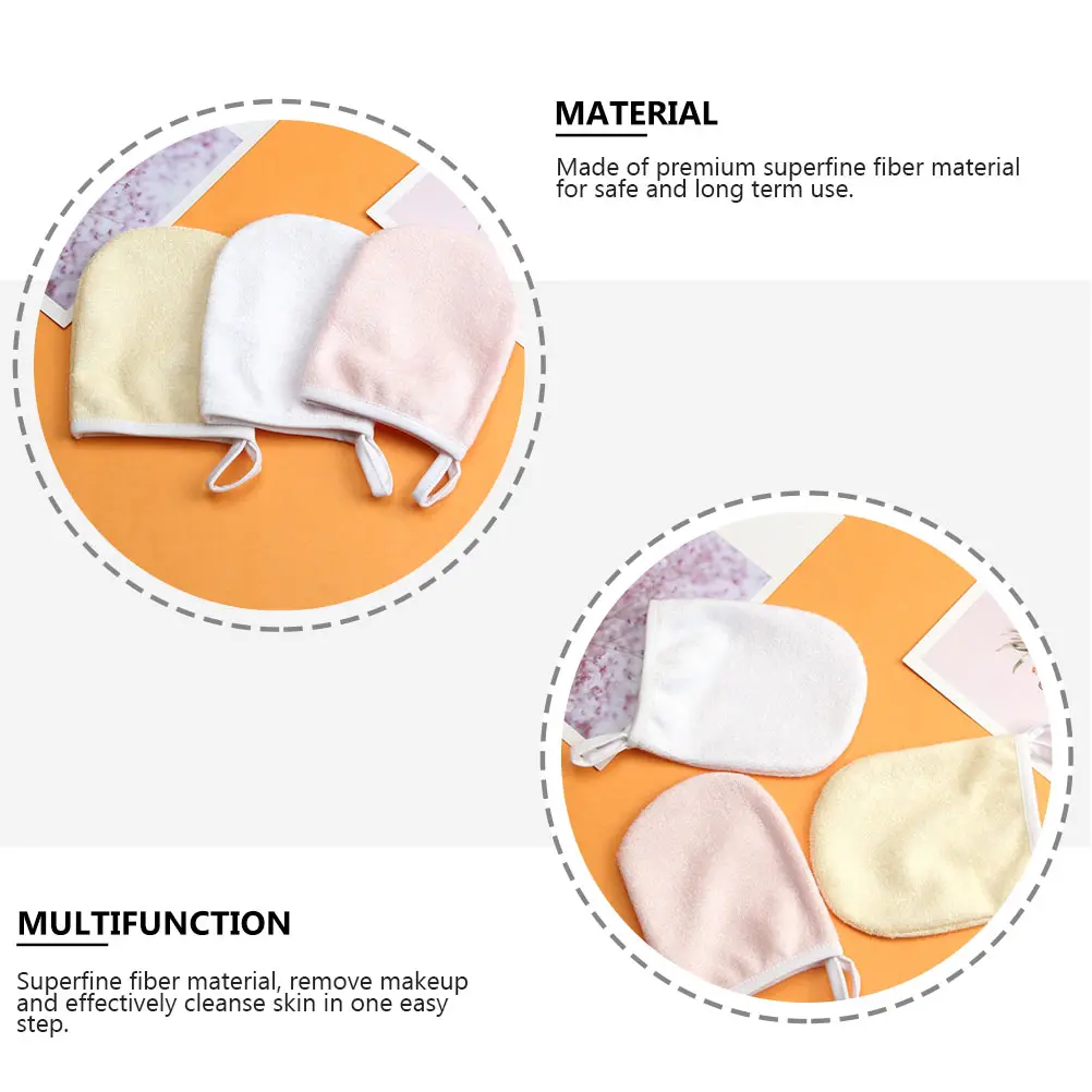 6개입 메이크업 리무벌 패드 재사용 가능한 마이크로파이버 부드러운 얼굴 클렌징 타월렛 피부 관리를 위한 다목적 제품