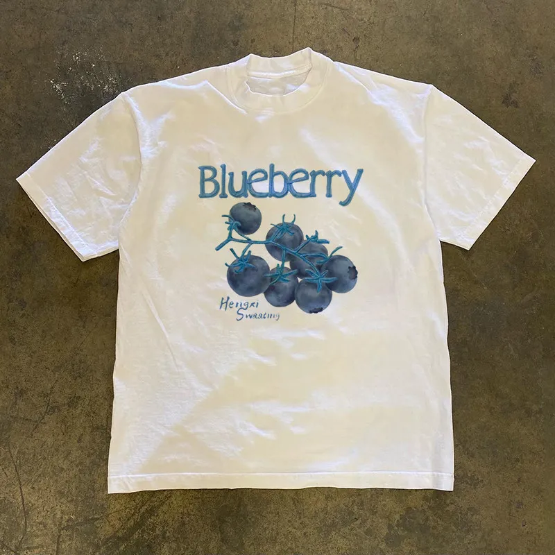 Pure Cotton Double Thread Loose Fit Short Sleeve T-Shirt for Men And Women Breathable Comfortable American Retro Style T-Shirt