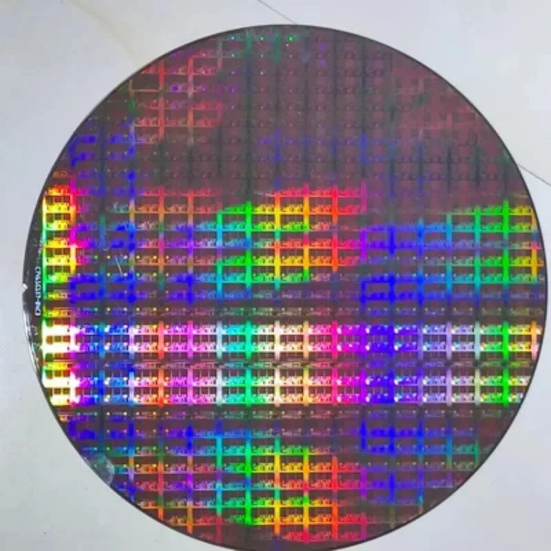 Wafer de silício com circuito integrado, IC, semicondutor, CMOS Fotografia, Wafer, CPU, 12in, 8in, 6in