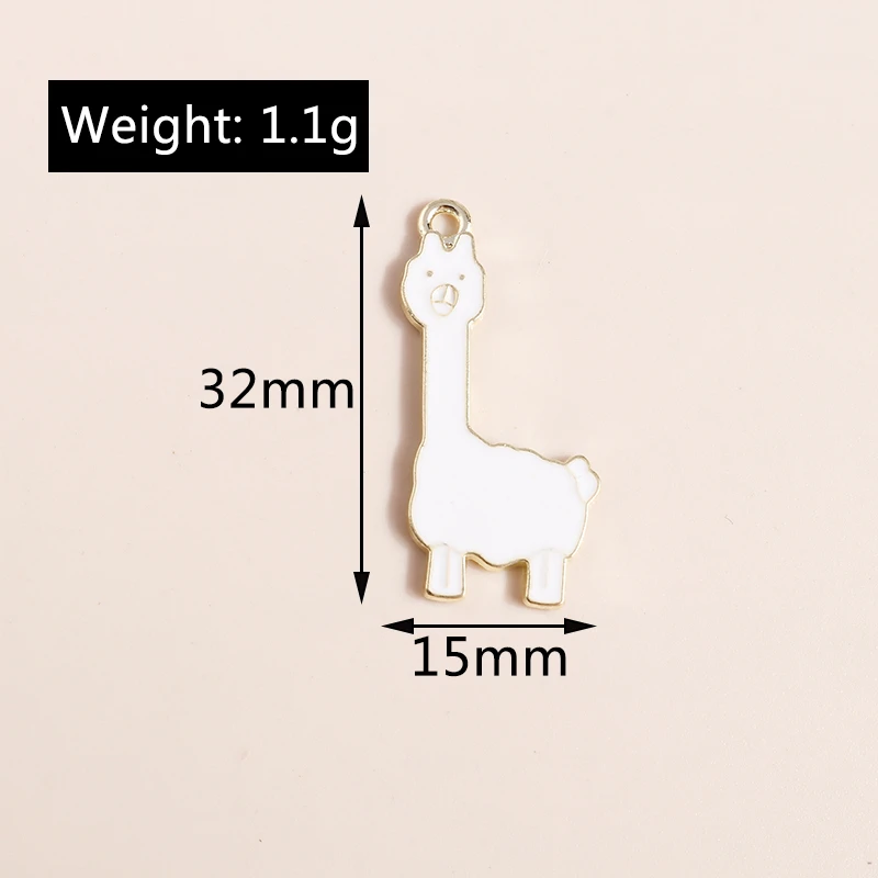 10 Stück niedliche gemischte Pflanzen-Kaktus-Anhänger, Emaille-Tier-Anhänger, Alpaka-Anhänger für die Schmuckherstellung, Halsketten, Ohrringe, DIY-Bastelarbeiten, Geschenke – Detail 15
