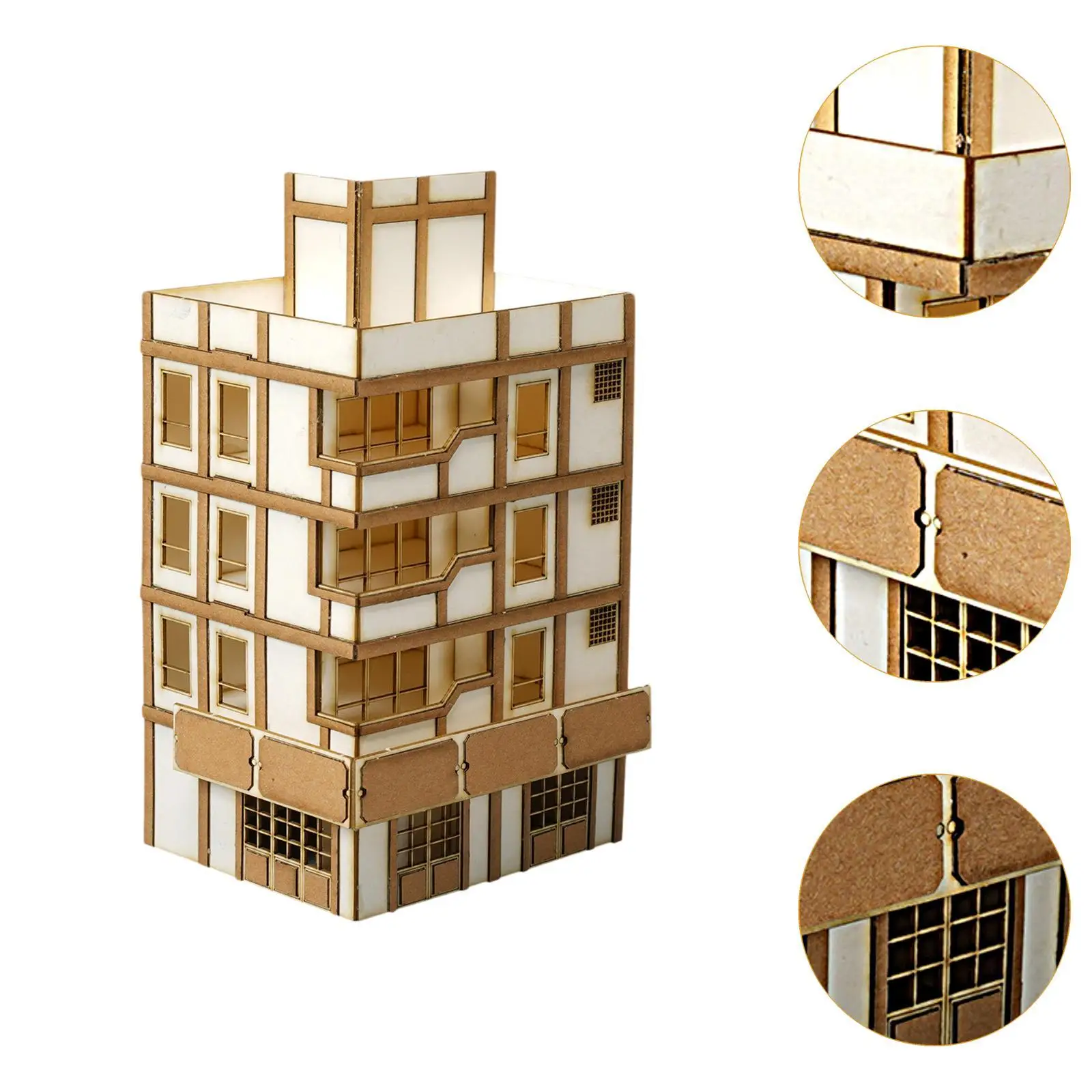 1/144 Edificio in miniatura Layout della casa Paesaggio Paesaggio Scena di strada Layout ferroviario Prop Casa moderna residenziale Edificio della città